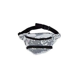 EXTREME 80'S SILVER SEQUIN FANNY PACK BELT‎ BAG  - NEW!!